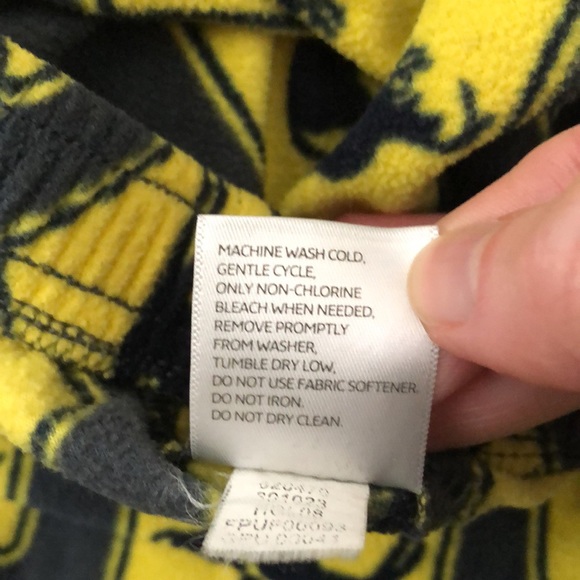 Old Navy Yellow Black Deer Caution Pajama Pants XL 14 - Picture 6 of 9